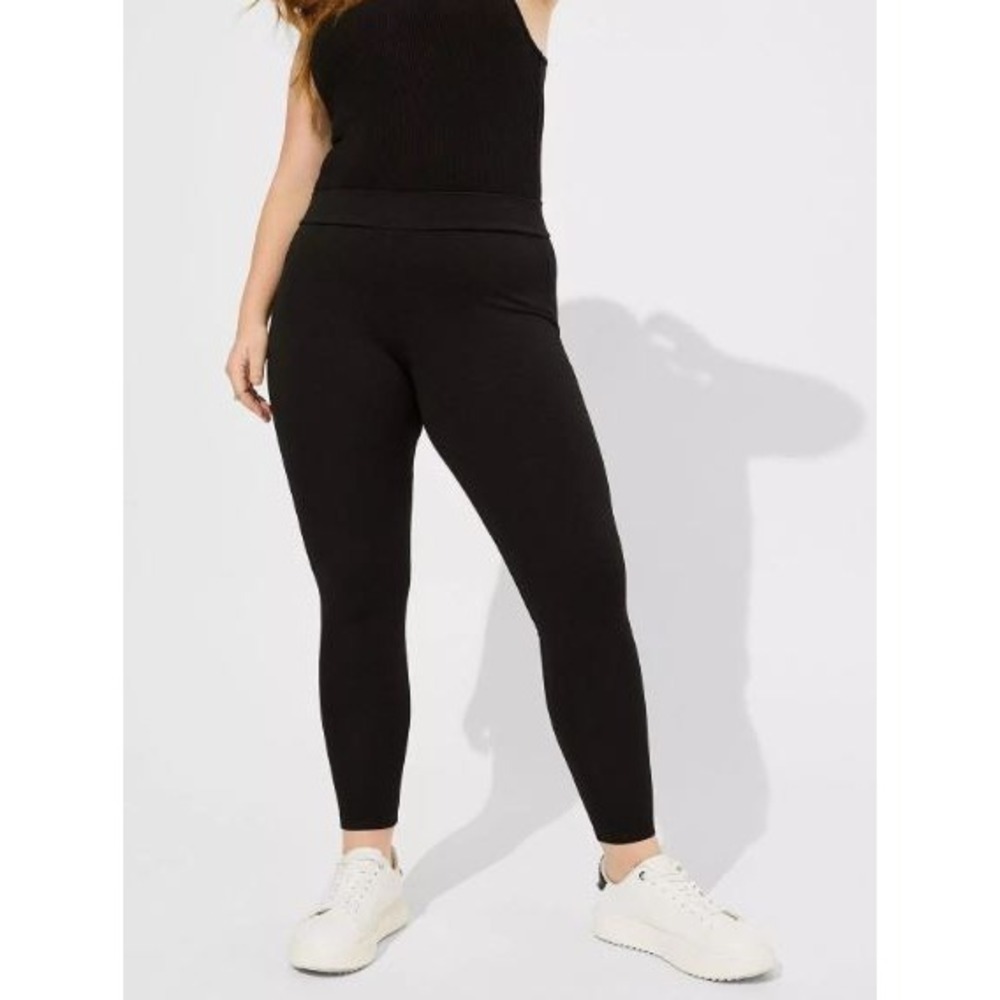 Torrid Full Length Ponte Legging size‎ 2 2X 18 20 Black Pull On Stretch